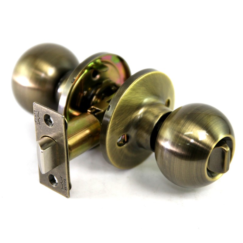 Dorma Privacy Tubular Knob Lockset TA1 Berlin Finishes US5 Standard Satin Brass